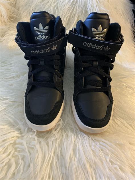 adidas high top with strap.